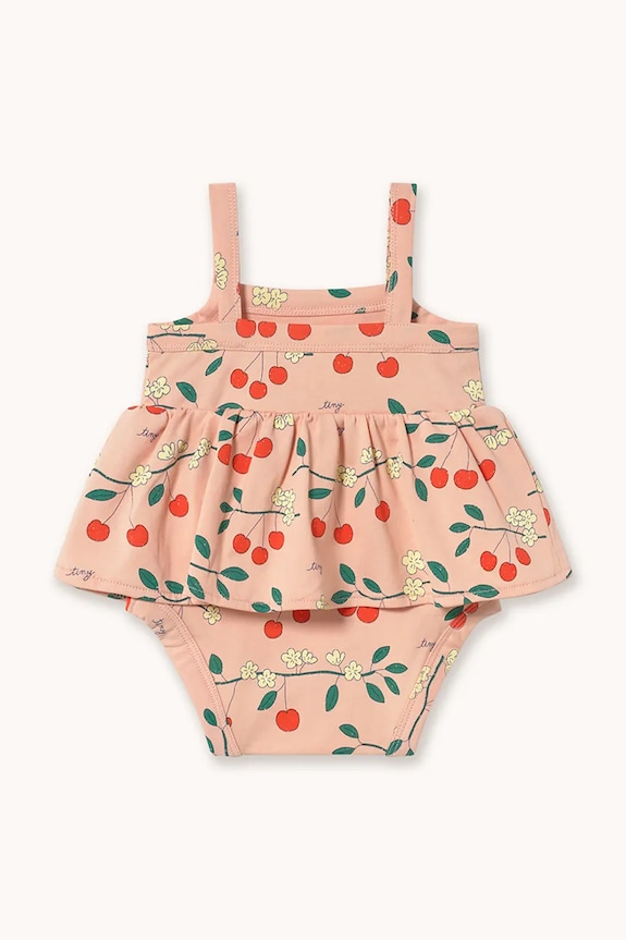 Tinycottons body din bumbac pentru bebeluși CHERRY TREES BODY SS26.016 roz SS26