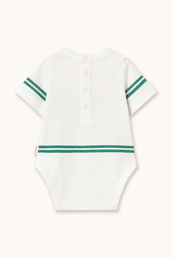 Tinycottons body din bumbac pentru bebeluși RED ROSES GRAPHIC BODY SS26.076 alb SS26