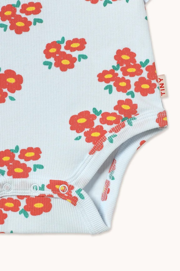 Fete Tinycottons body bebe BLOSSOMS RIB BODY SS26.093 alb