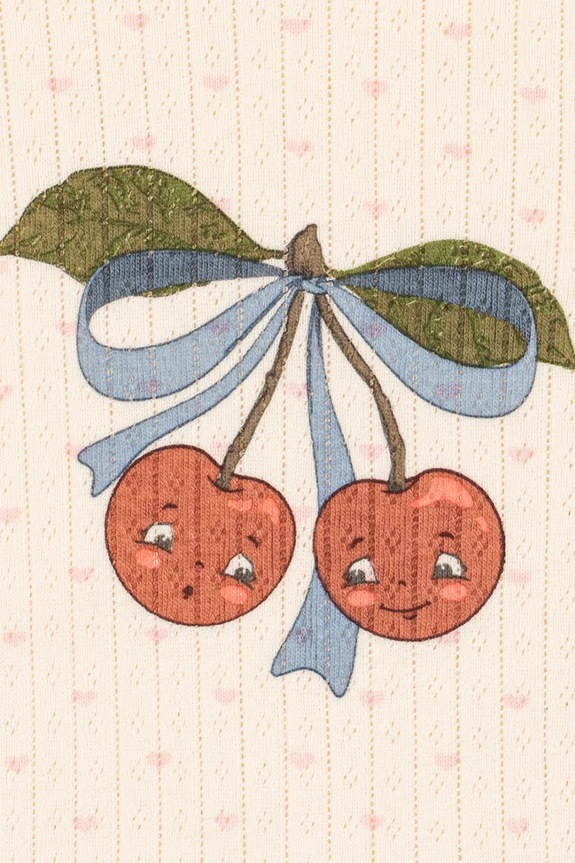 Konges Sløjd body din bumbac pentru bebeluși MINNIE BODY GOTS bej KS105002.PPY2