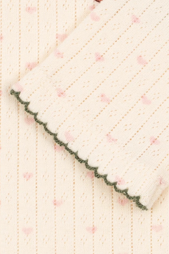 Konges Sløjd body din bumbac pentru bebeluși MINNIE BODY GOTS KS105002.PPY2 bej