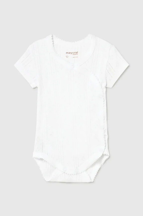 Mayoral Newborn pamut baba body fehér 1701.2D.Newborn.PPY2