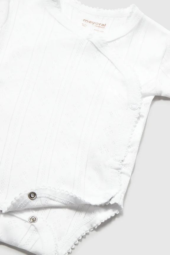 Djevojčice Pamučni bodi za bebe Mayoral Newborn 1701.2D.Newborn.PPY2 bijela