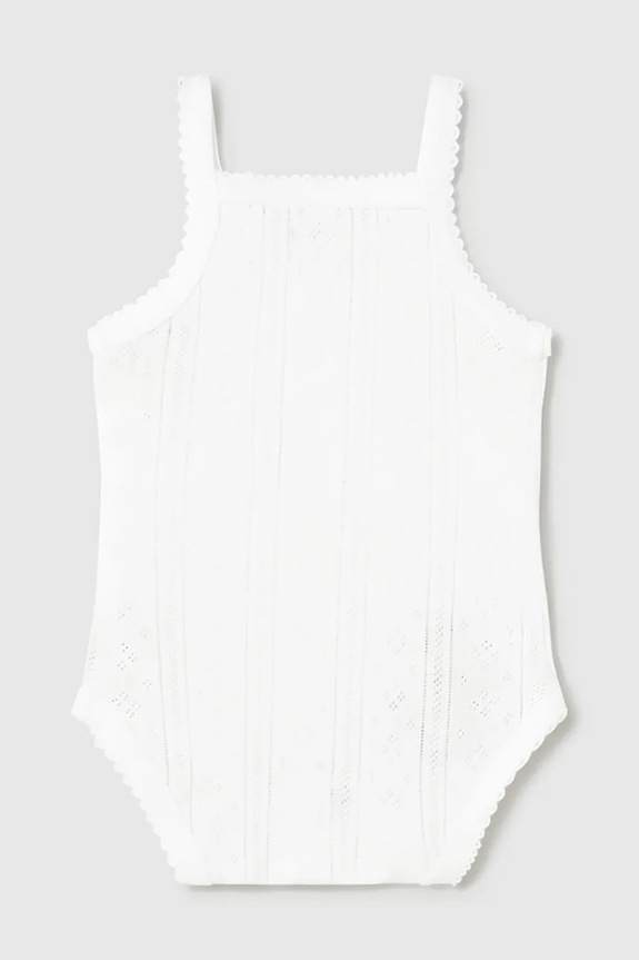 Pamučni bodi za bebe Mayoral Newborn 1702.2D.Newborn.PPY2 bijela SS26