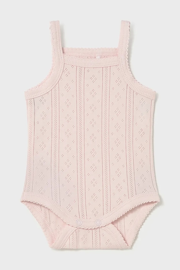 Mayoral Newborn body bawełniane niemowlęce różowy 1702.2D.Newborn.PPY2