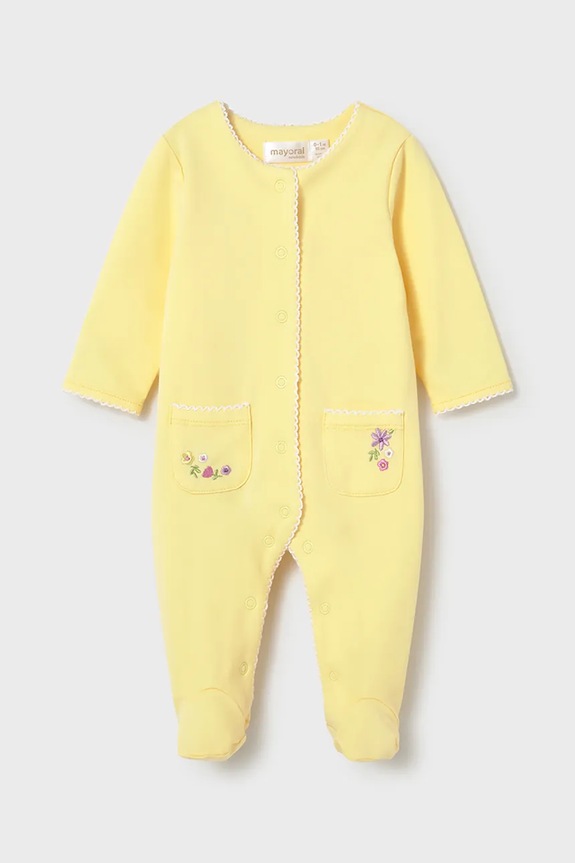 Φόρμες μωρού Mayoral Newborn 2-pack 1708.2G.Newborn.PPY2 κίτρινο SS26