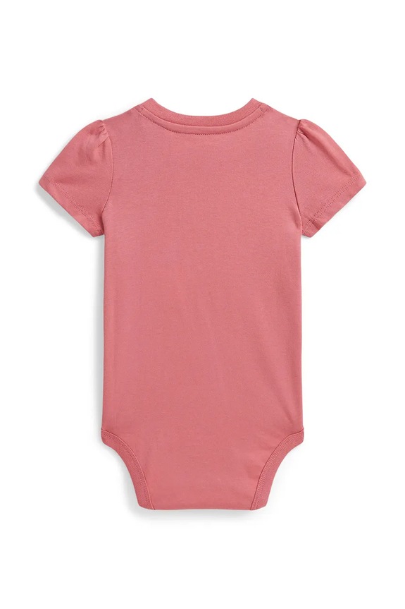 Polo Ralph Lauren body din bumbac pentru bebeluși 310A12817001 roz SS26