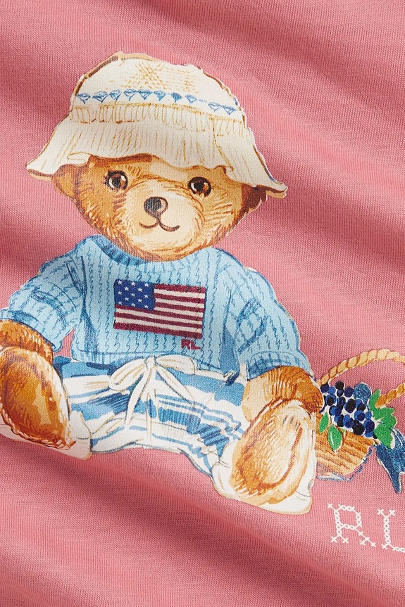 Fete Polo Ralph Lauren body din bumbac pentru bebeluși 310A12817001 roz