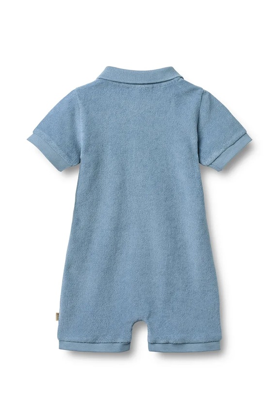 Dziewczynka Wheat pajacyk dziecięcy bawełniany 6986.063.GOTS niebieski