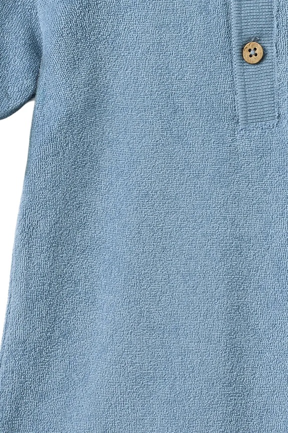 Wheat pajacyk dziecięcy bawełniany niebieski 6986.063.GOTS