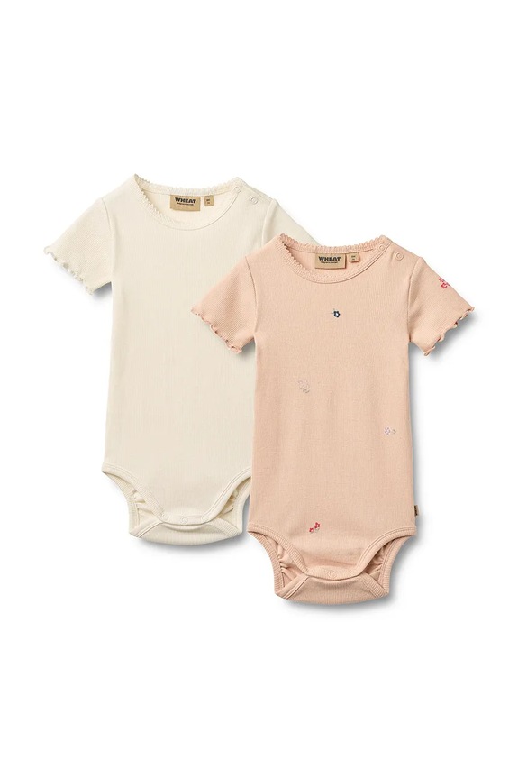 Wheat body niemowlęce bawełniane z elastanem różowy 9294.178a.GOTS