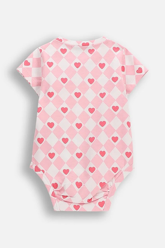 Coccodrillo body dojčenské bavlnené WC6112205QGN ružová SS26