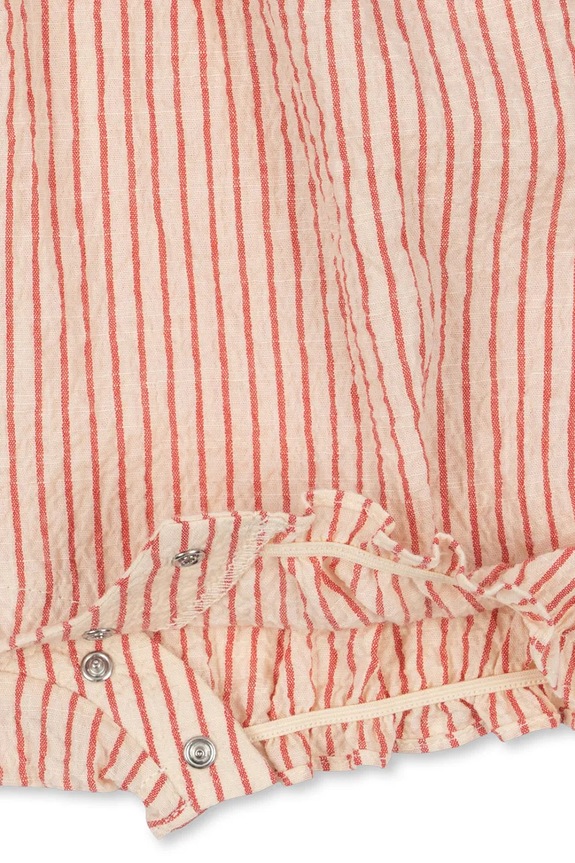 Konges Sløjd rampers niemowlęcy bawełniany ELLIE FRILL ROMPER GOTS KS105345.PPY2 różowy