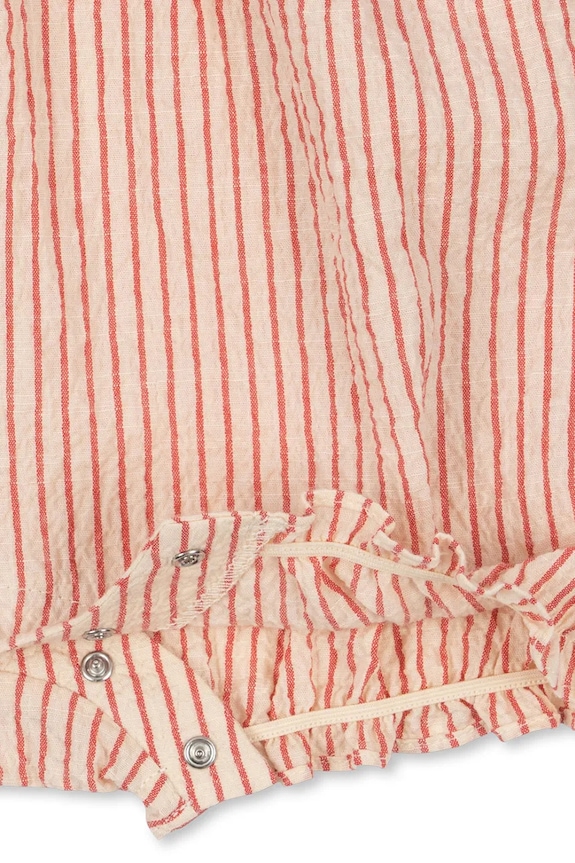 Konges Sløjd rampers niemowlęcy bawełniany ELLIE FRILL ROMPER GOTS KS105345.PPY2 różowy