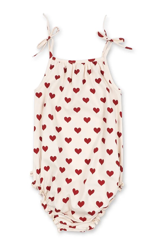 Konges Sløjd body detské bavlnené s elastanom BASIC STRAP BODY GOTS KS105285.PPY2 ružová SS26