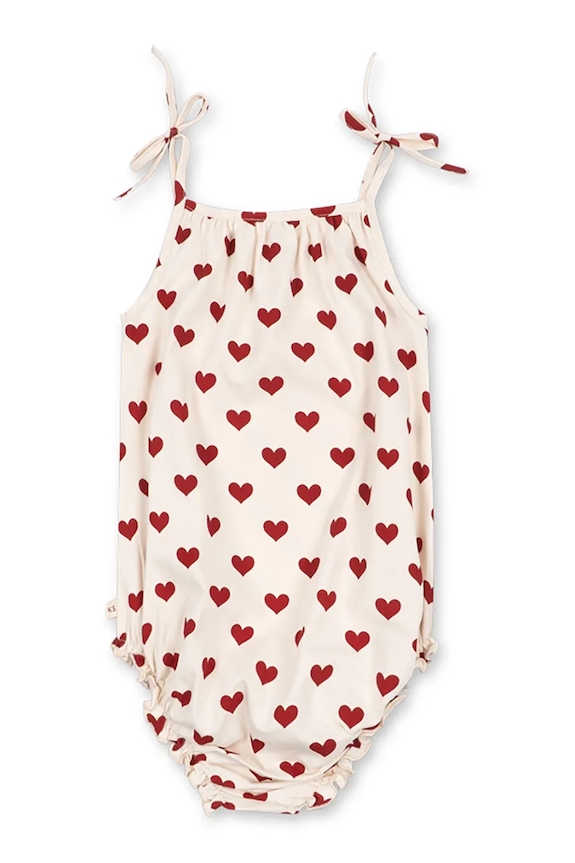 Konges Sløjd body detské bavlnené s elastanom BASIC STRAP BODY GOTS KS105285.PPY2 ružová SS26