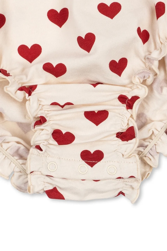 Konges Sløjd body detské bavlnené s elastanom BASIC STRAP BODY GOTS ružová KS105285.PPY2