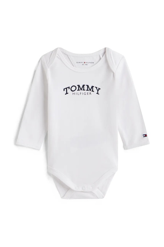Βαμβακερά φορμάκια για μωρά Tommy Hilfiger λευκό KN0KN02133.PPY2