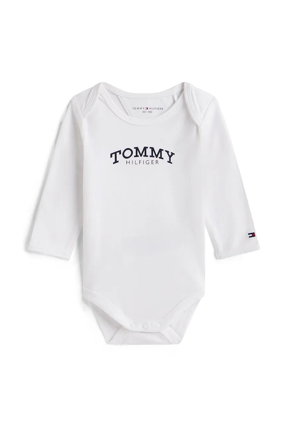 Βαμβακερά φορμάκια για μωρά Tommy Hilfiger λευκό KN0KN02133.PPY2
