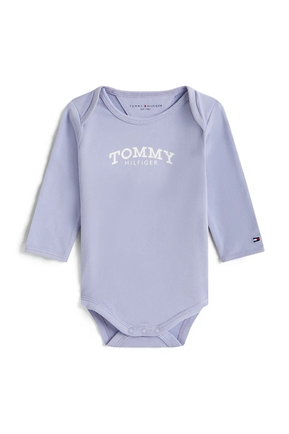 Bavlnené body pre bábätká Tommy Hilfiger fialová KN0KN02133.PPY2