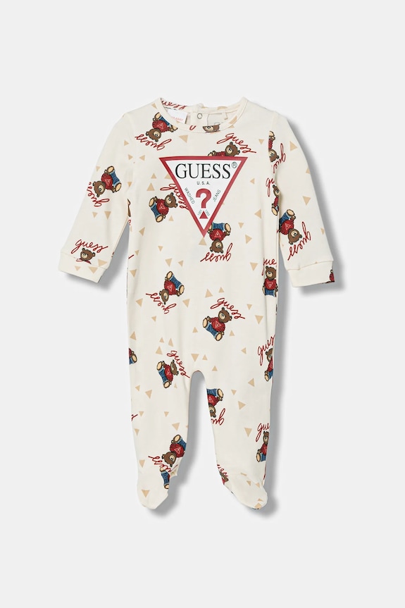Детские хлопковые ползунки Guess Для младенцев бежевый H6RW00.KA6W4.PPY2