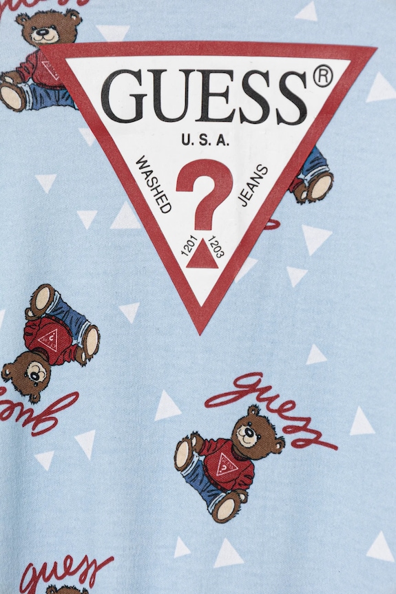 Мальчик Детские хлопковые ползунки Guess H6RW00.KA6W4.PPY2 голубой