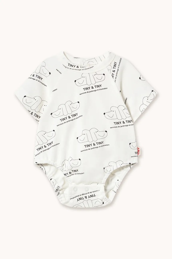 Tinycottons body di cotone neonato/a TINY & TINY KNITTED BODY bianco SS26.009