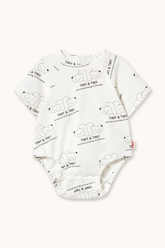 Tinycottons body di cotone neonato/a TINY & TINY KNITTED BODY bianco SS26.009