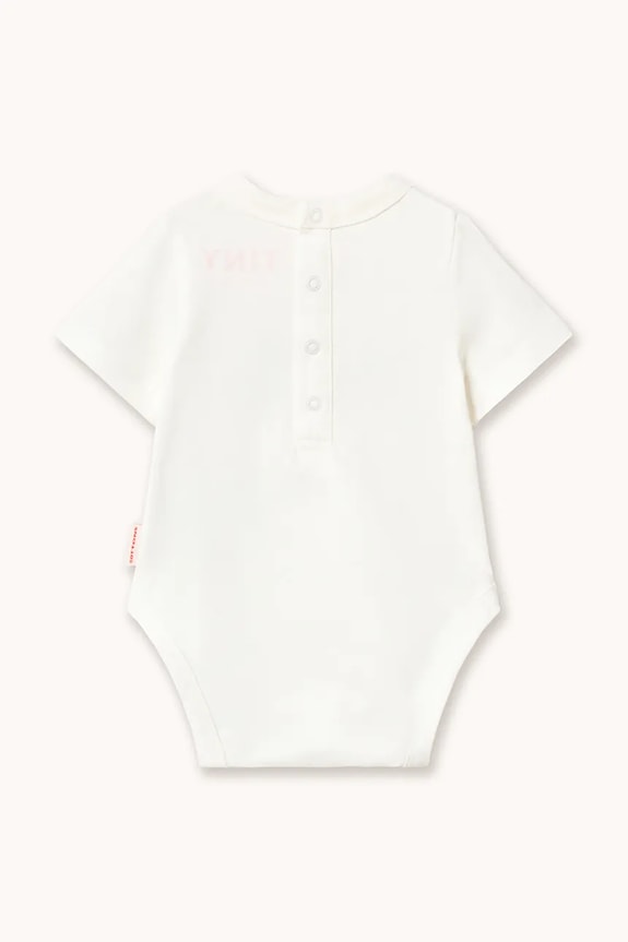 Tinycottons body din bumbac pentru bebeluși POODLE GRAPHIC BODY SS26.048 alb SS26