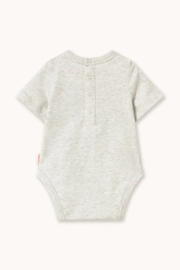 Tinycottons body di cotone neonato/a FROG & FROG GRAPHIC BODY SS26.055 grigio SS26