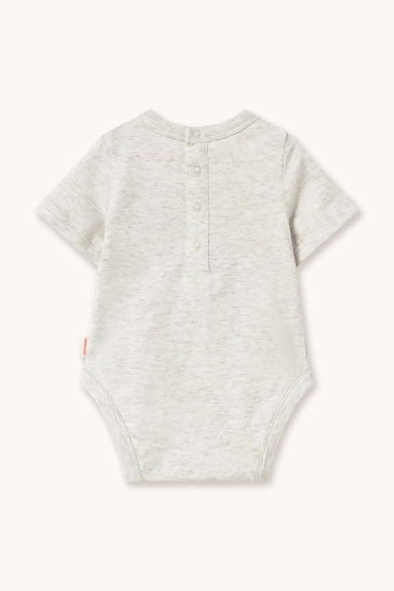 Tinycottons body di cotone neonato/a FROG & FROG GRAPHIC BODY SS26.055 grigio SS26