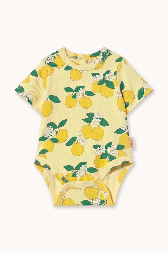 Tinycottons body neoanto ORANGES RIB BODY giallo SS26.116