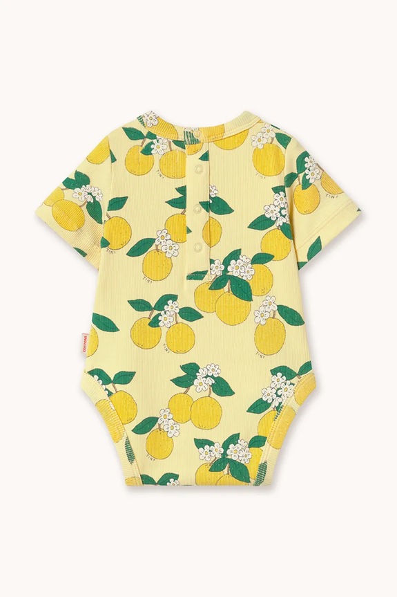 Tinycottons body neoanto ORANGES RIB BODY SS26.116 giallo SS26