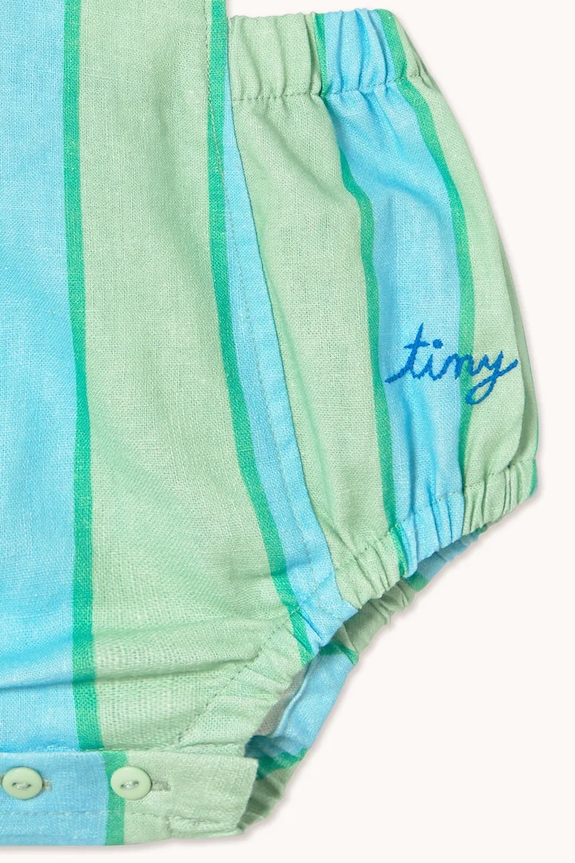 Băieți Tinycottons body bebe RETRO STRIPES BODY SS26.248 verde