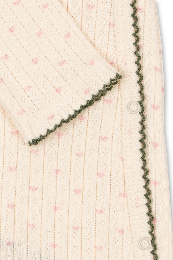 Bombažen pajac za dojenčka Konges Sløjd MINNIE NEWBORN ONESIE GOTS bež KS105004.PPY2
