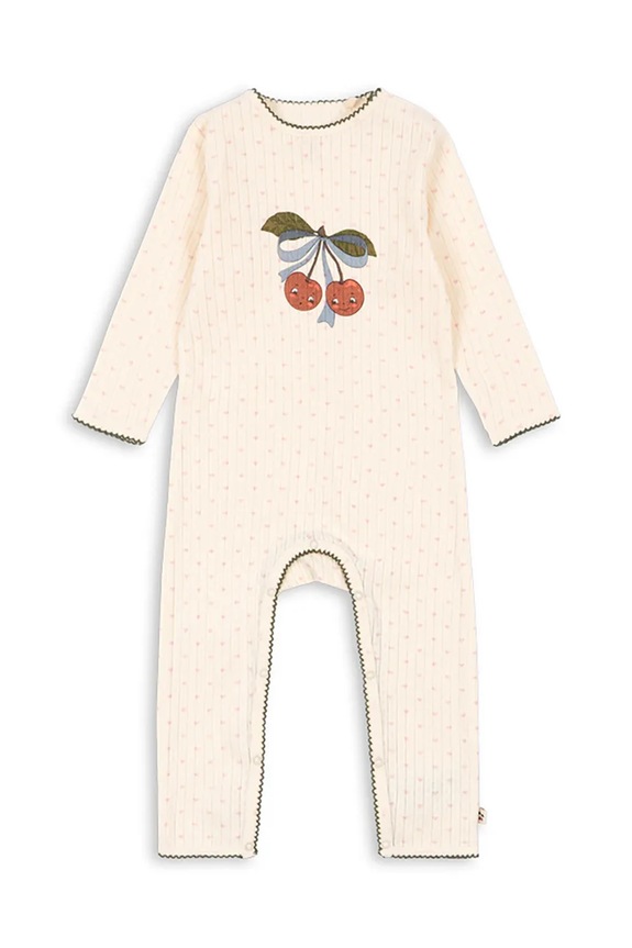 Konges Sløjd rugdalózó MINNIE ONESIE GOTS Bébi termékek bézs KS105005.PPY2