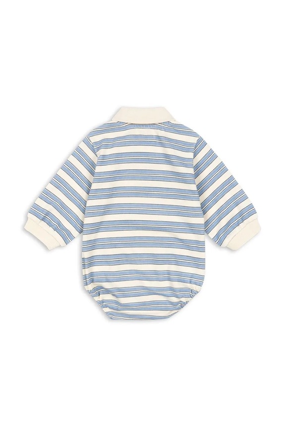 Konges Sløjd body din bumbac pentru bebeluși SPOTTY ROMPER GOTS KS105089.PPY2 albastru SS26