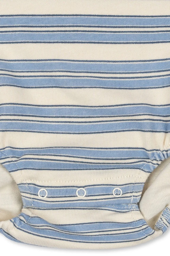 Konges Sløjd body din bumbac pentru bebeluși SPOTTY ROMPER GOTS KS105089.PPY2 albastru