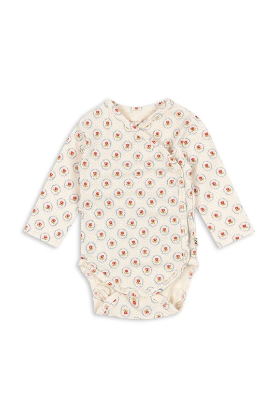 Konges Sløjd body neoanto BASIC LS NEWBORN BODY GOTS Planet friendly beige KS104674.PPY2
