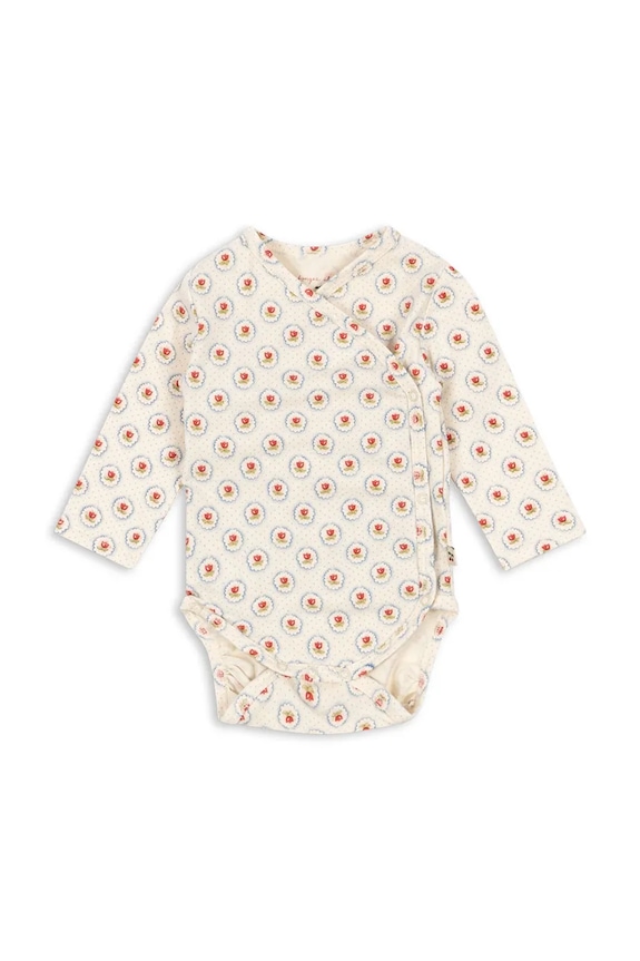 Konges Sløjd body neoanto BASIC LS NEWBORN BODY GOTS Planet friendly beige KS104674.PPY2