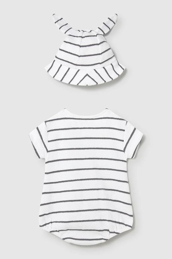 Mayoral Newborn rampers i kapelusz niemowlęcy 1606.1C.Newborn.PPY2 biały SS26