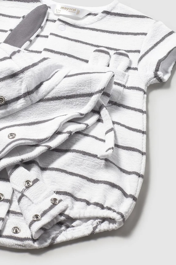 Chłopiec Mayoral Newborn rampers i kapelusz niemowlęcy 1606.1C.Newborn.PPY2 biały