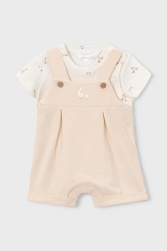 Mayoral Newborn rampers niemowlęcy beżowy 1629.1A.Newborn.PPY2