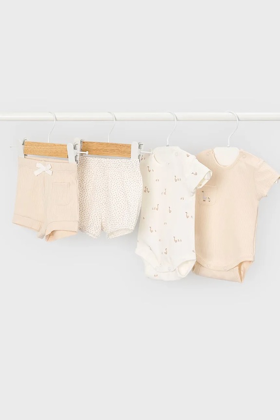 Mayoral Newborn body niemowlęce 2-pack 2-pack beżowy 1630.1A.Newborn.PPY2