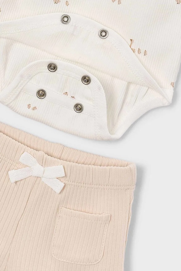 Mayoral Newborn body niemowlęce 2-pack beżowy 1630.1A.Newborn.PPY2