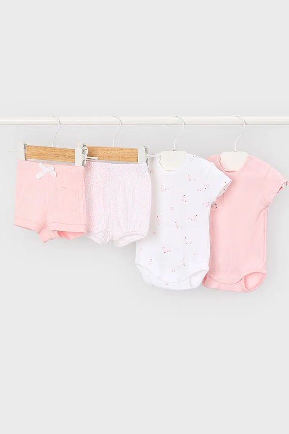 Mayoral Newborn body niemowlęce 2-pack 2-pack różowy 1630.1A.Newborn.PPY2