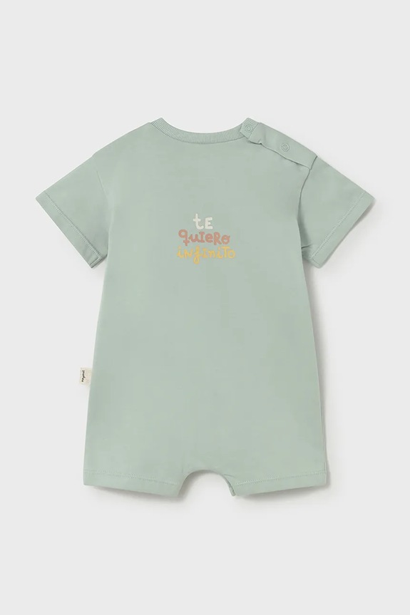 Mayoral Newborn rampers bawełniany niemowlęcy 1646.2A.Newborn.PPY2 zielony SS26
