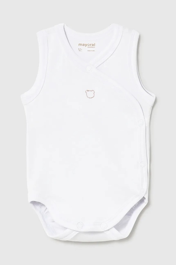 Mayoral Newborn body din bumbac pentru bebeluși alb 1712.1B.Newborn.PPY2