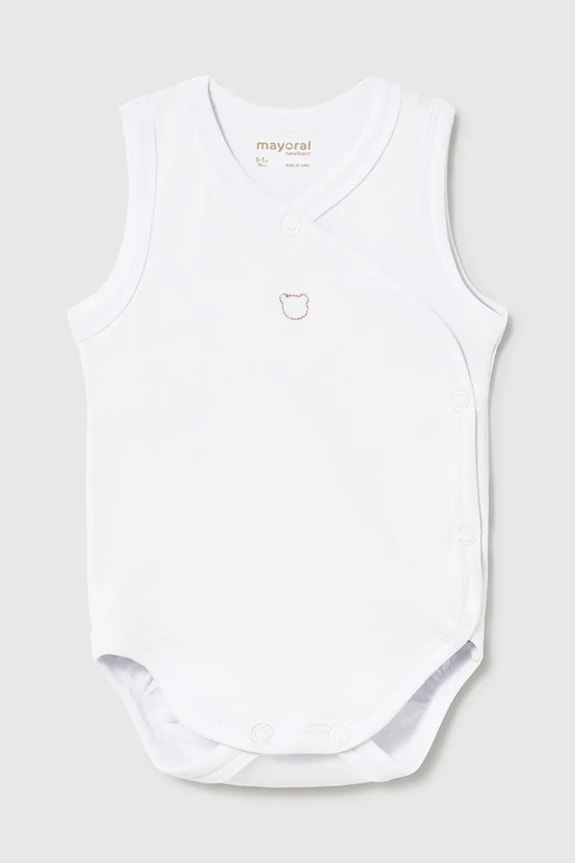 Mayoral Newborn body din bumbac pentru bebeluși alb 1712.1B.Newborn.PPY2