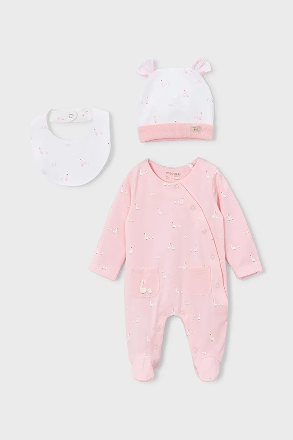 Mayoral Newborn śpioszki niemowlęce różowy 1728.1A.Newborn.PPY2